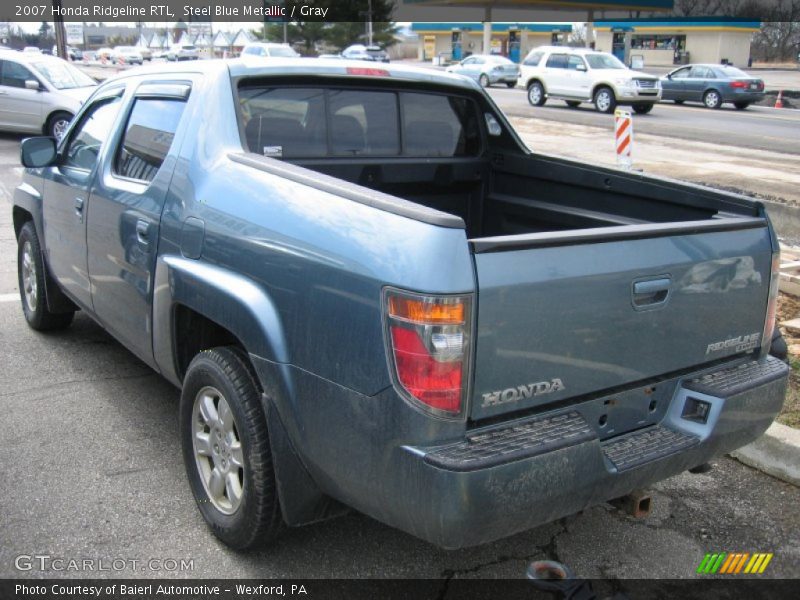 Steel Blue Metallic / Gray 2007 Honda Ridgeline RTL