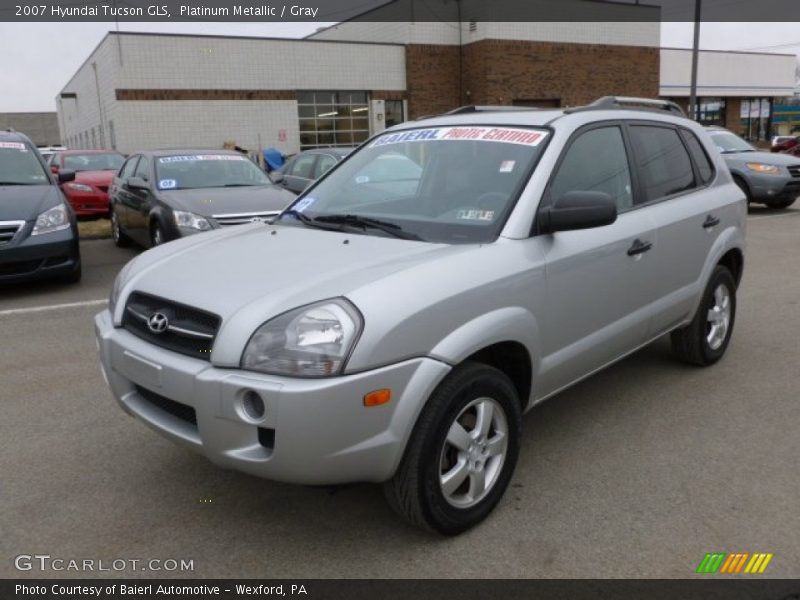 Platinum Metallic / Gray 2007 Hyundai Tucson GLS