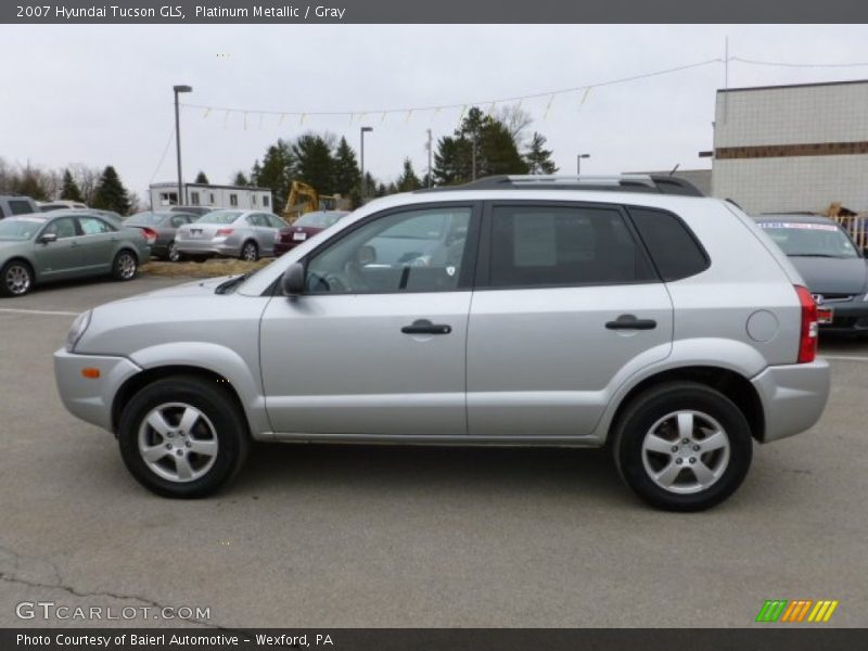 Platinum Metallic / Gray 2007 Hyundai Tucson GLS