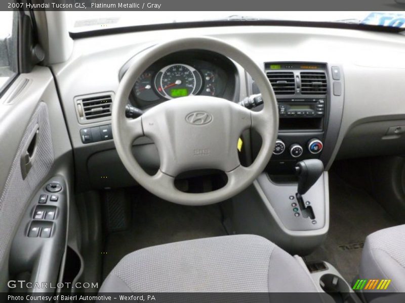 Platinum Metallic / Gray 2007 Hyundai Tucson GLS