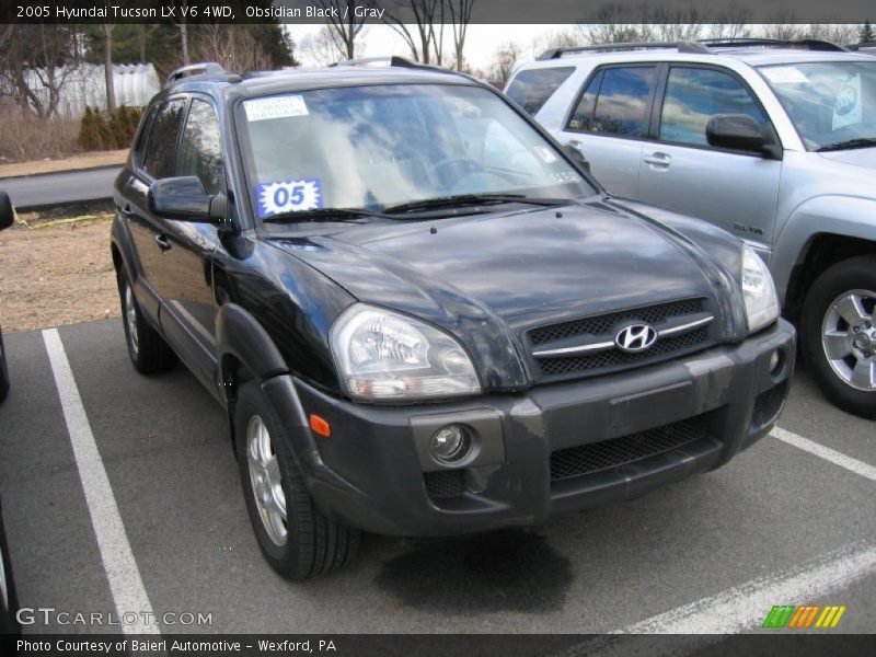 Obsidian Black / Gray 2005 Hyundai Tucson LX V6 4WD