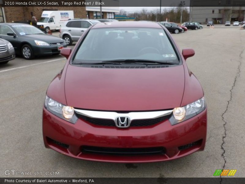 Tango Red Pearl / Black 2010 Honda Civic LX-S Sedan