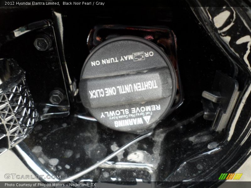 Black Noir Pearl / Gray 2012 Hyundai Elantra Limited