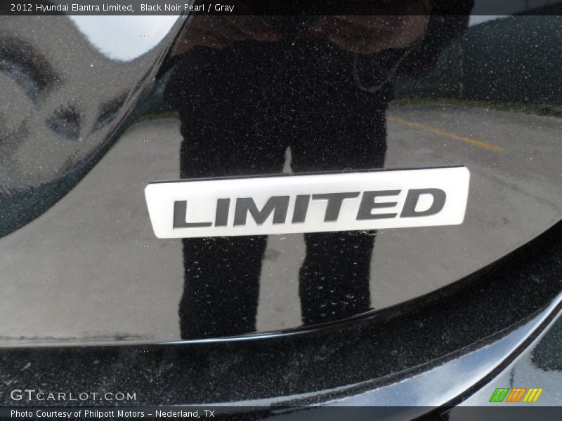 Black Noir Pearl / Gray 2012 Hyundai Elantra Limited
