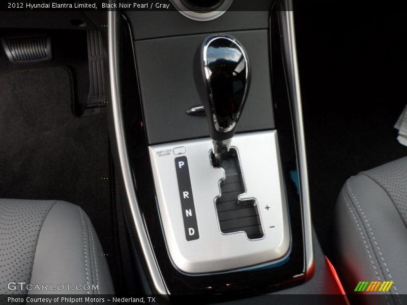 Black Noir Pearl / Gray 2012 Hyundai Elantra Limited