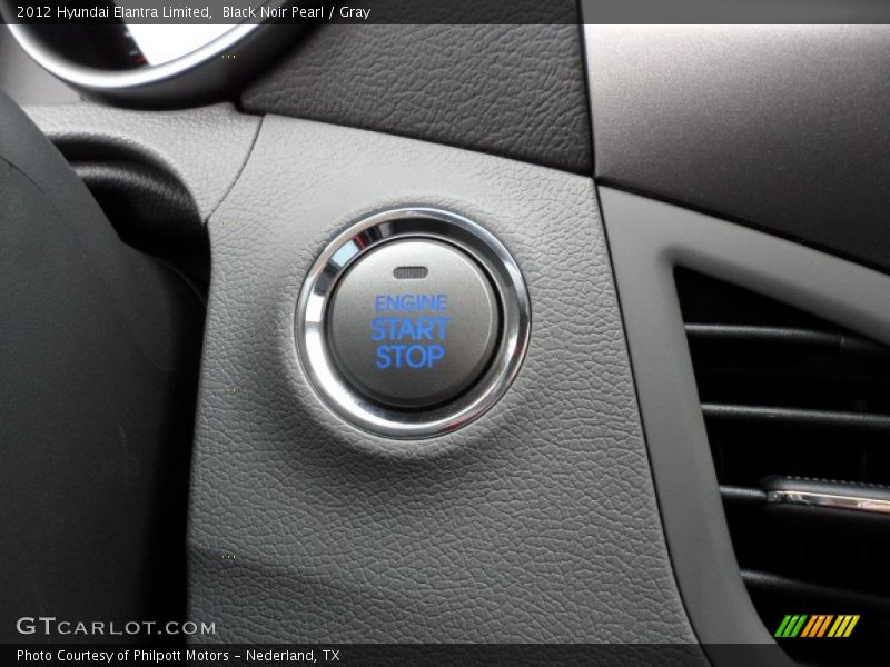 Black Noir Pearl / Gray 2012 Hyundai Elantra Limited