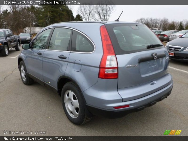 Glacier Blue Metallic / Gray 2010 Honda CR-V LX AWD