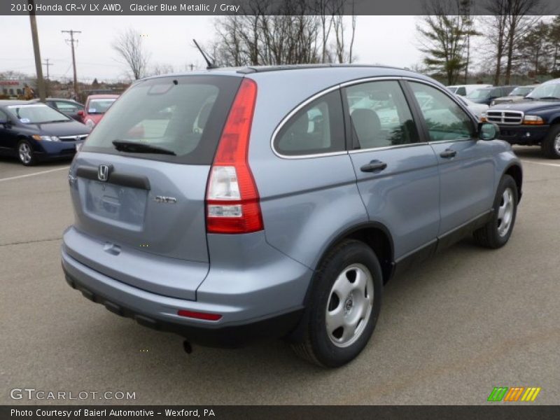 Glacier Blue Metallic / Gray 2010 Honda CR-V LX AWD