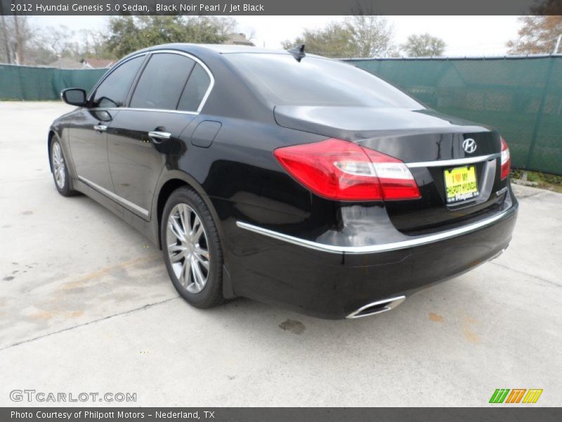 Black Noir Pearl / Jet Black 2012 Hyundai Genesis 5.0 Sedan