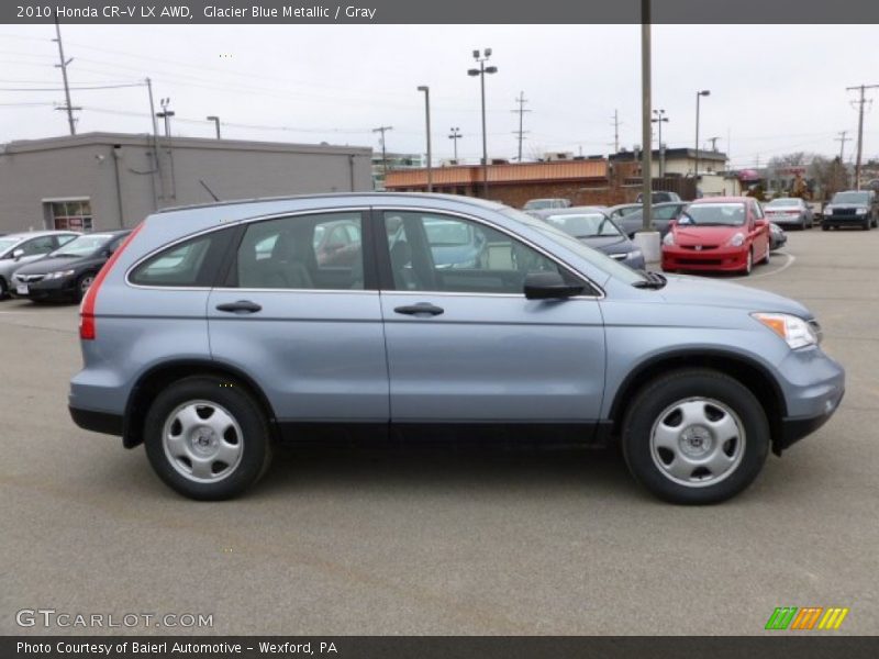 Glacier Blue Metallic / Gray 2010 Honda CR-V LX AWD