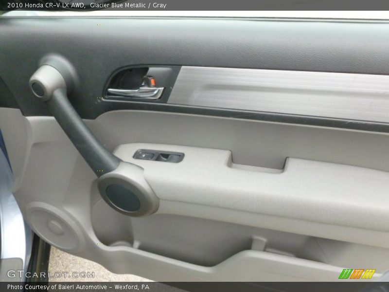 Glacier Blue Metallic / Gray 2010 Honda CR-V LX AWD