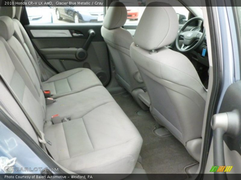 Glacier Blue Metallic / Gray 2010 Honda CR-V LX AWD