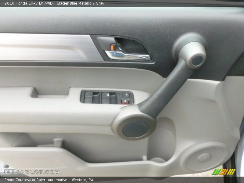 Glacier Blue Metallic / Gray 2010 Honda CR-V LX AWD