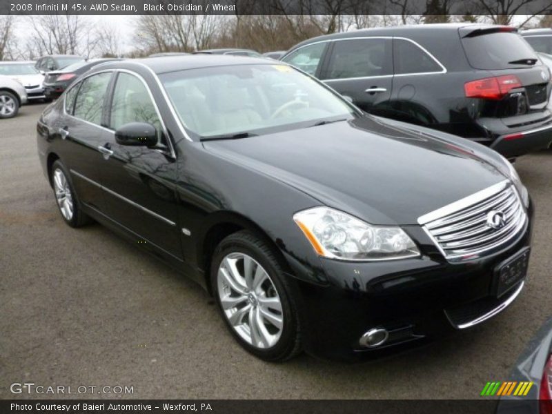 Black Obsidian / Wheat 2008 Infiniti M 45x AWD Sedan