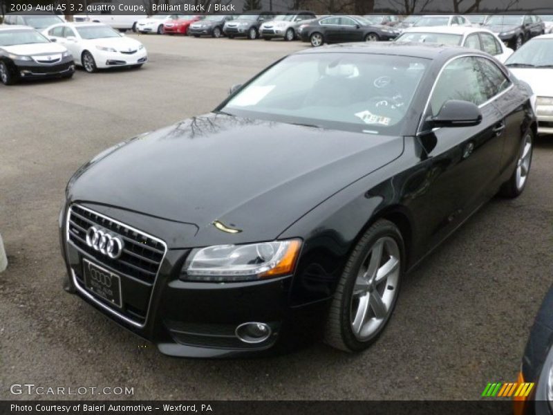 Brilliant Black / Black 2009 Audi A5 3.2 quattro Coupe
