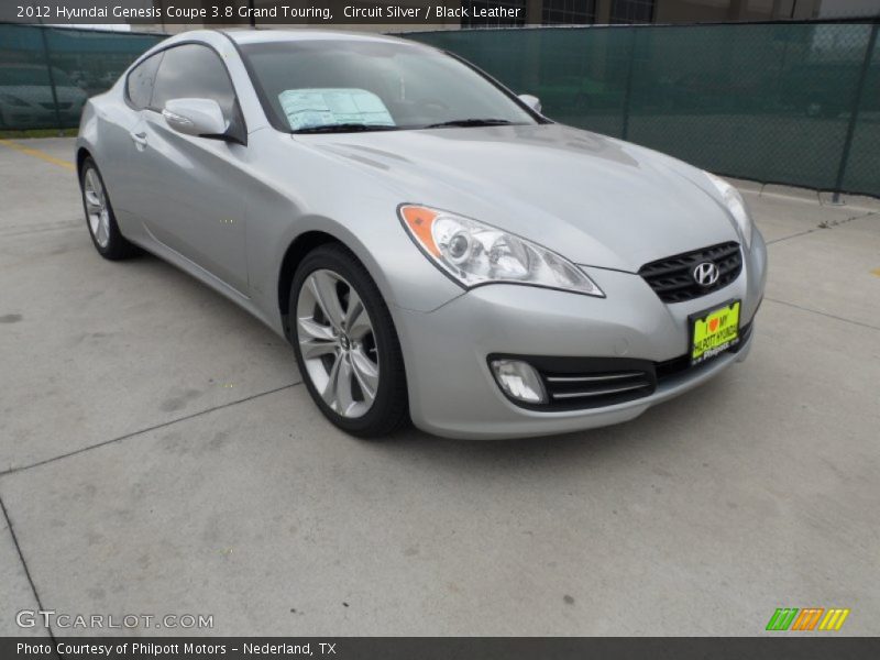 Circuit Silver / Black Leather 2012 Hyundai Genesis Coupe 3.8 Grand Touring