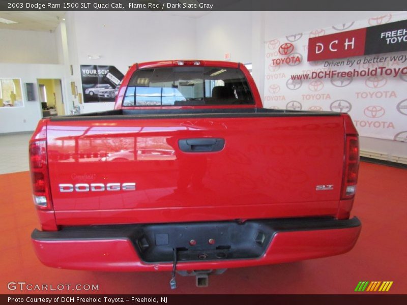 Flame Red / Dark Slate Gray 2003 Dodge Ram 1500 SLT Quad Cab