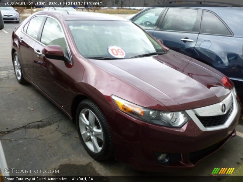 Basque Red Pearl / Parchment 2009 Acura TSX Sedan