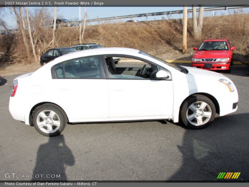 Fresh Powder White / Beige 2007 Nissan Sentra 2.0 S