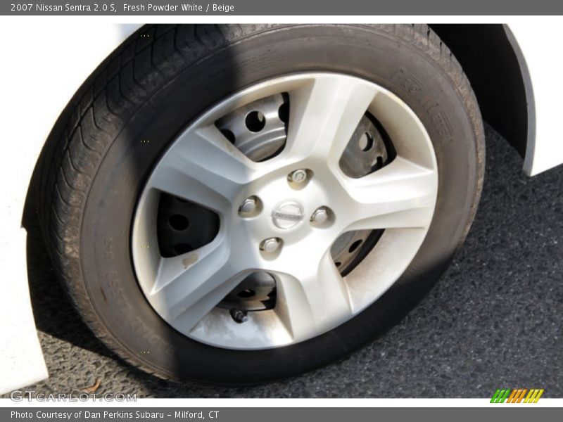Fresh Powder White / Beige 2007 Nissan Sentra 2.0 S