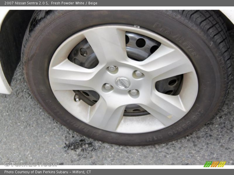 Fresh Powder White / Beige 2007 Nissan Sentra 2.0 S
