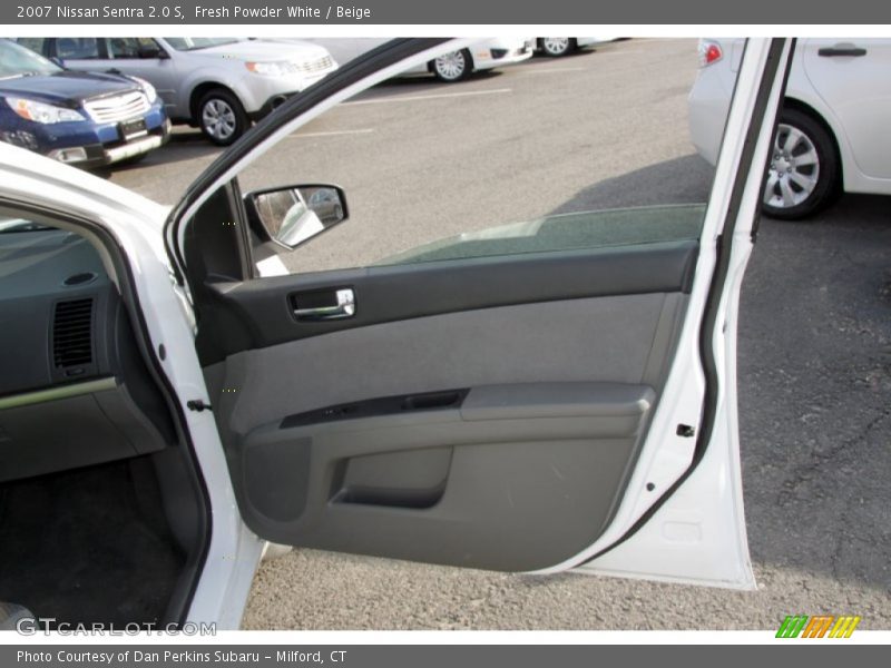 Fresh Powder White / Beige 2007 Nissan Sentra 2.0 S