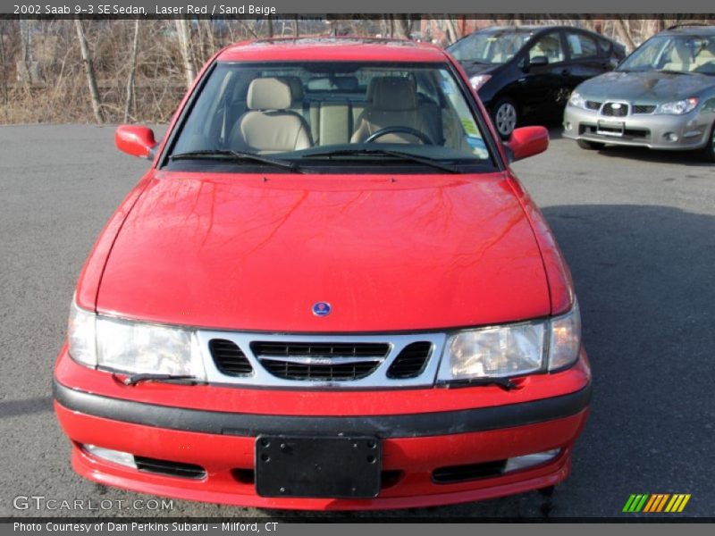 Laser Red / Sand Beige 2002 Saab 9-3 SE Sedan