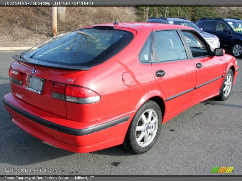 Laser Red / Sand Beige 2002 Saab 9-3 SE Sedan