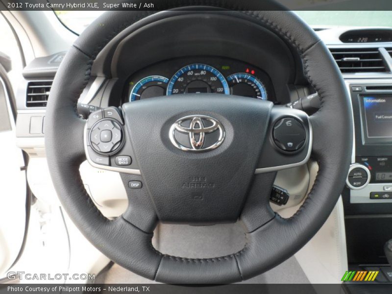 Super White / Ash 2012 Toyota Camry Hybrid XLE