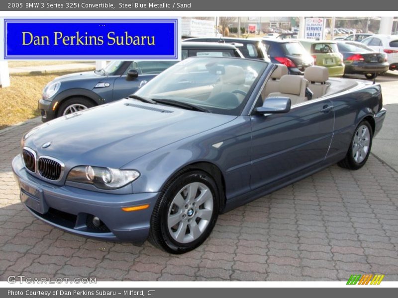 Steel Blue Metallic / Sand 2005 BMW 3 Series 325i Convertible
