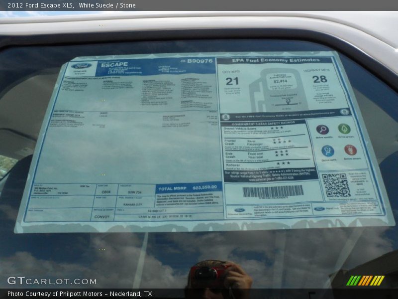White Suede / Stone 2012 Ford Escape XLS