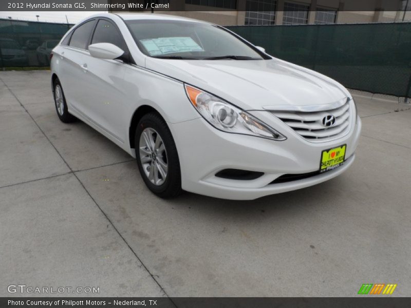 Shimmering White / Camel 2012 Hyundai Sonata GLS