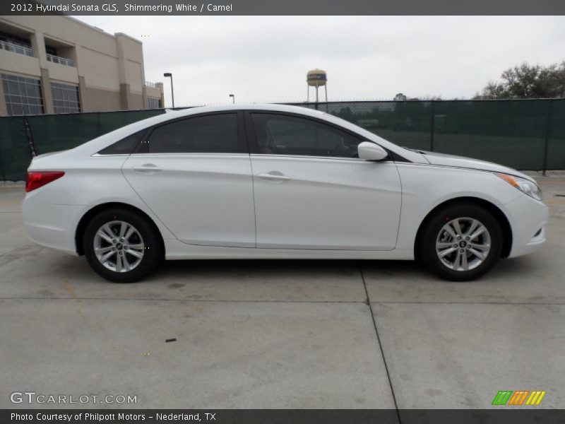 Shimmering White / Camel 2012 Hyundai Sonata GLS