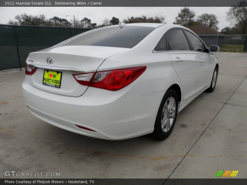 Shimmering White / Camel 2012 Hyundai Sonata GLS