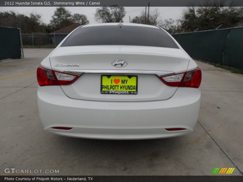 Shimmering White / Camel 2012 Hyundai Sonata GLS