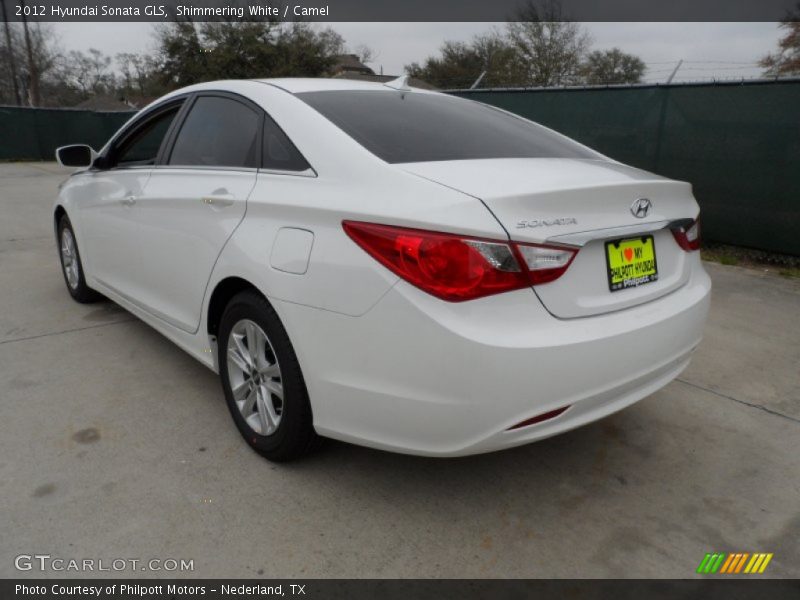 Shimmering White / Camel 2012 Hyundai Sonata GLS
