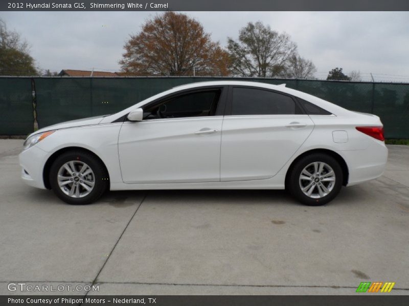 Shimmering White / Camel 2012 Hyundai Sonata GLS