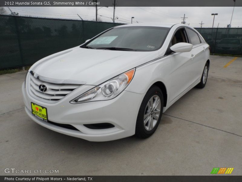 Shimmering White / Camel 2012 Hyundai Sonata GLS