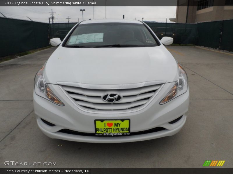 Shimmering White / Camel 2012 Hyundai Sonata GLS