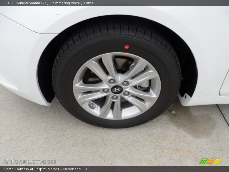 Shimmering White / Camel 2012 Hyundai Sonata GLS