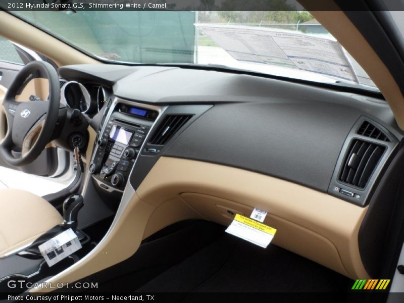 Shimmering White / Camel 2012 Hyundai Sonata GLS
