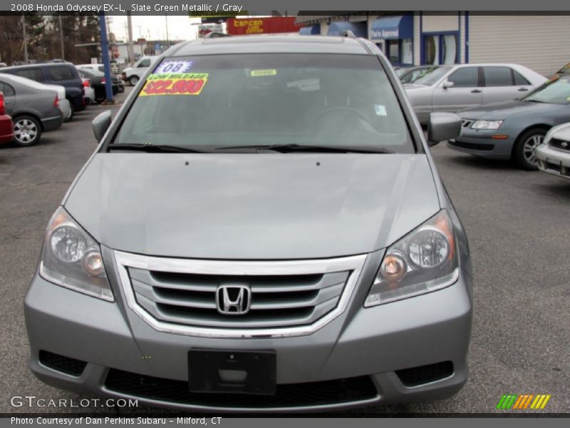 Slate Green Metallic / Gray 2008 Honda Odyssey EX-L