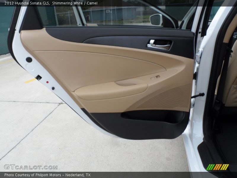 Shimmering White / Camel 2012 Hyundai Sonata GLS