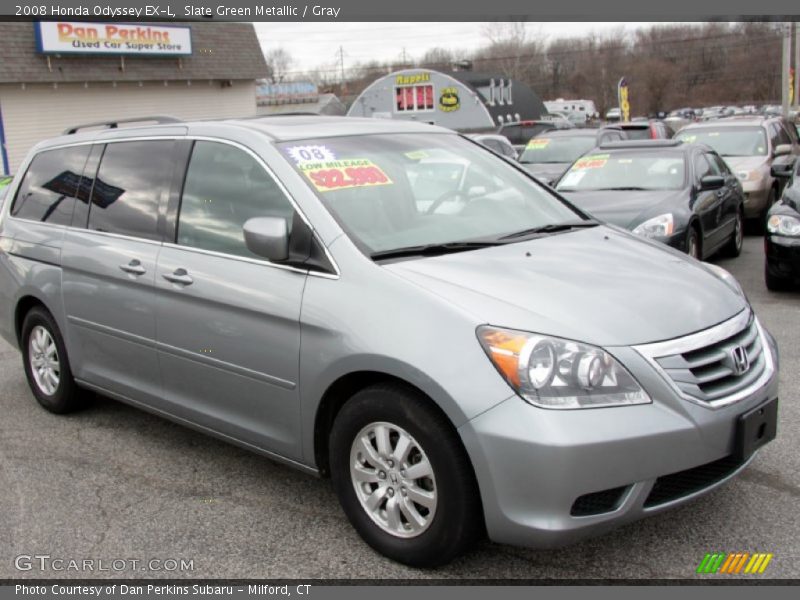 Slate Green Metallic / Gray 2008 Honda Odyssey EX-L