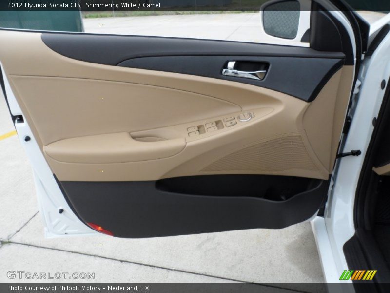 Shimmering White / Camel 2012 Hyundai Sonata GLS