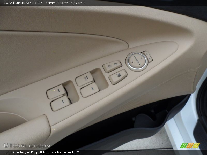 Shimmering White / Camel 2012 Hyundai Sonata GLS