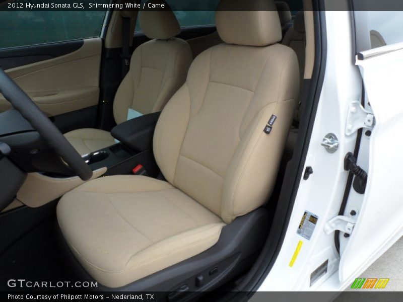 Shimmering White / Camel 2012 Hyundai Sonata GLS