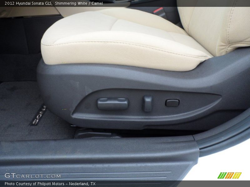 Shimmering White / Camel 2012 Hyundai Sonata GLS