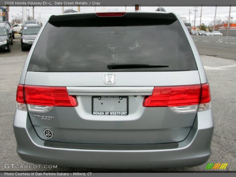 Slate Green Metallic / Gray 2008 Honda Odyssey EX-L