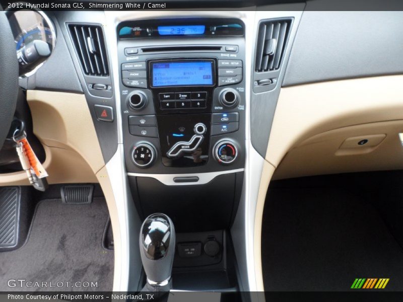 Shimmering White / Camel 2012 Hyundai Sonata GLS